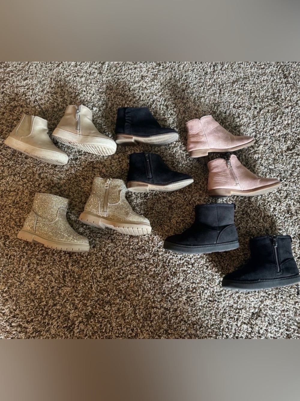 Toddler/little girl boot/booties bundle. 4 pairs. Girls/toddler size 9